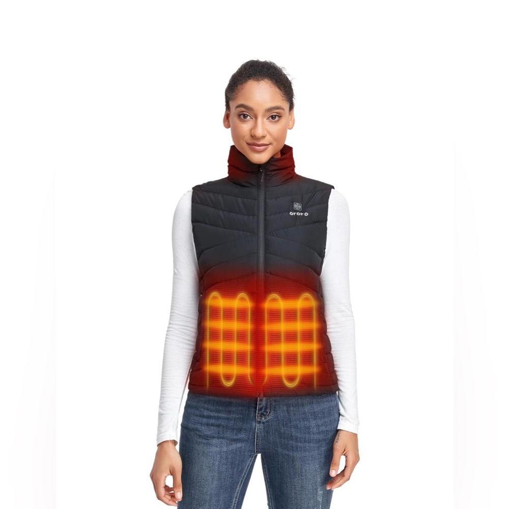NWT ORORO Women's Heated Down Vest with Battery with 800 Fill Power Down/Medium